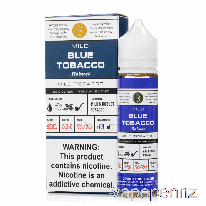 Blue Tobacco - BSX Series - 60mL 0mg VAPE NZ